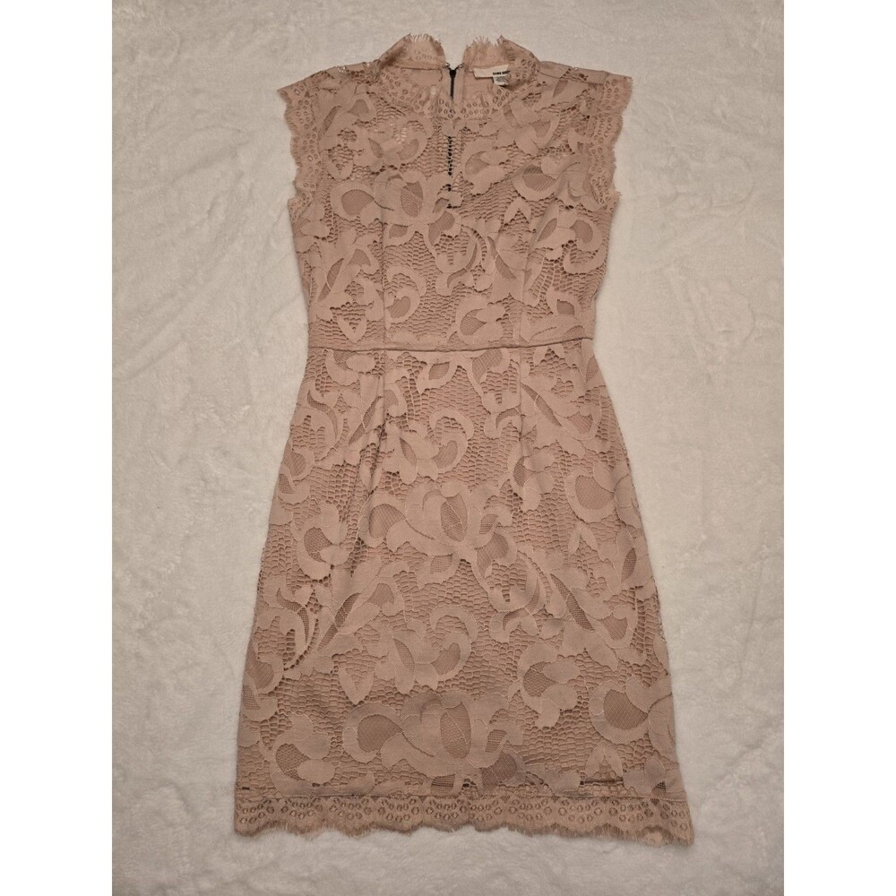 Sans Souci Pink Lace Cocktail Party Mini Dress Size Medium Zip